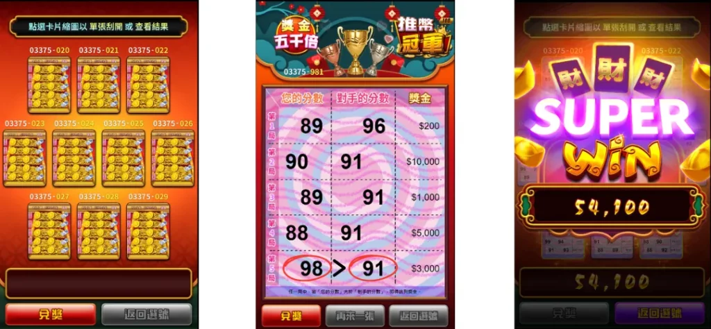 富遊熱門刮刮樂推薦No.3：推幣冠軍刮刮樂